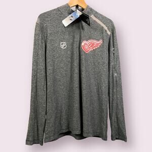 NWT Men's Detroit Red Wings Quarter Zip Pullover Size Medium NHL Fanatics